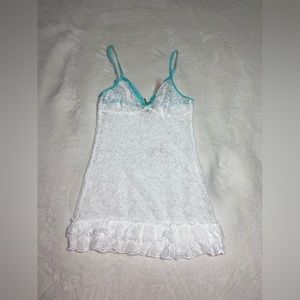 Victoria Secret slip Lingerie Womens Sleepwear Lace babydoll dress White Medium